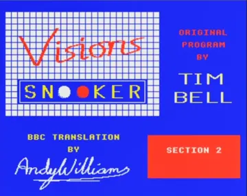 Snooker (19xx)(Visions)[SNOOKER] screen shot title